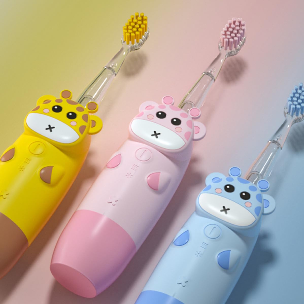 Cepillo de Dientes Eléctrico Sónico Silicona y Pc, Frecuencia Ajustable y Resistente al Agua, Adecuado Cuidado Bucal Infantil en Casa