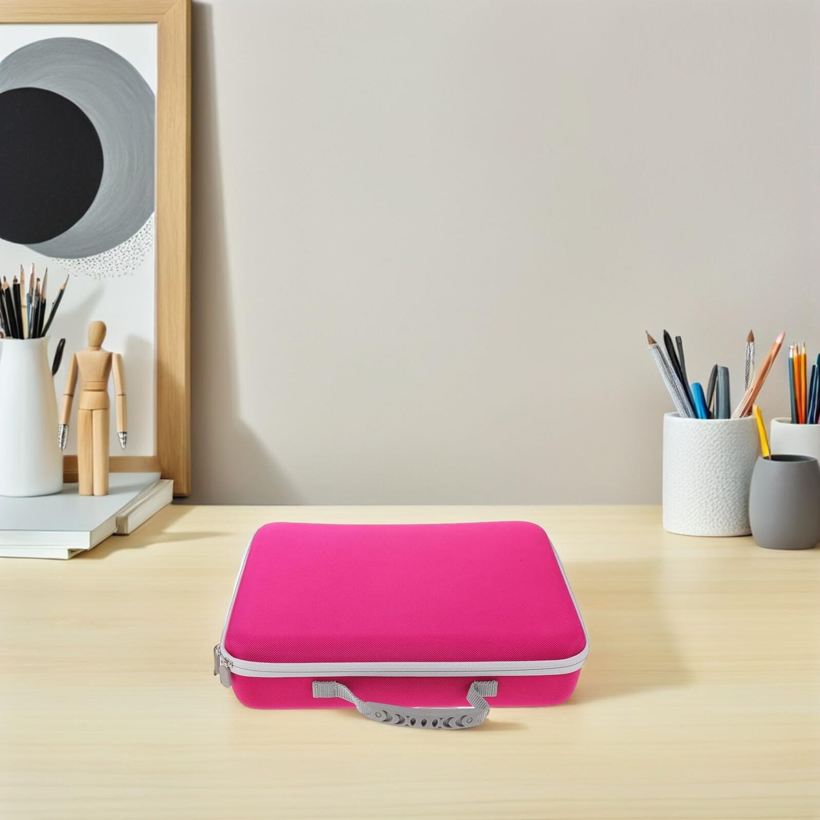 Beaupretty Bolsa de Transporte para Secador de Pelo Hd16 Color Rosa Fucsia, Estuche Portátil con Compartimentos Internos y Protección Eva para Viaje y Almacenamiento Seguro