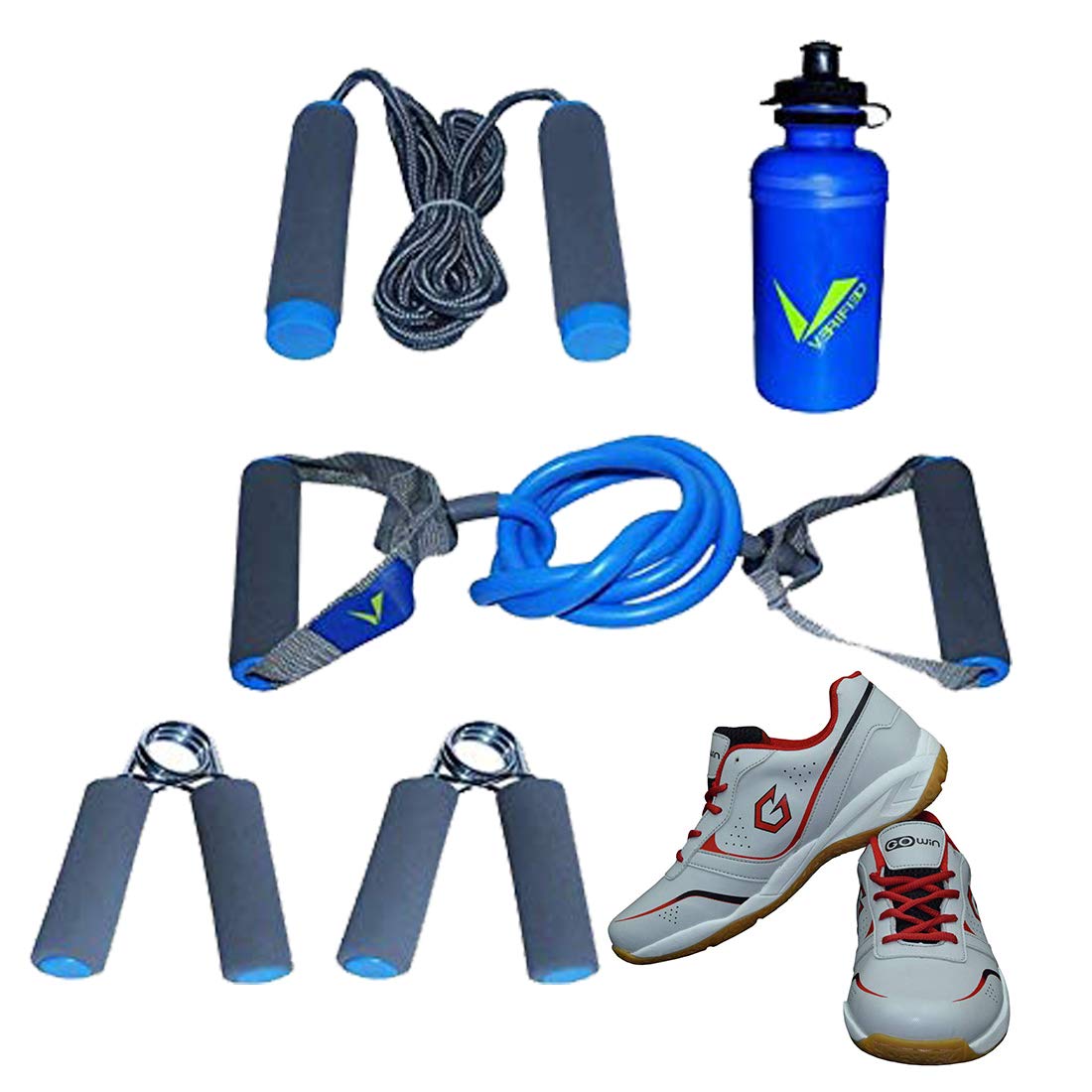 gowin Badminton Shoe Smash Grey Size-11 with Verified Training Set, Unisex-Adult-picture-10