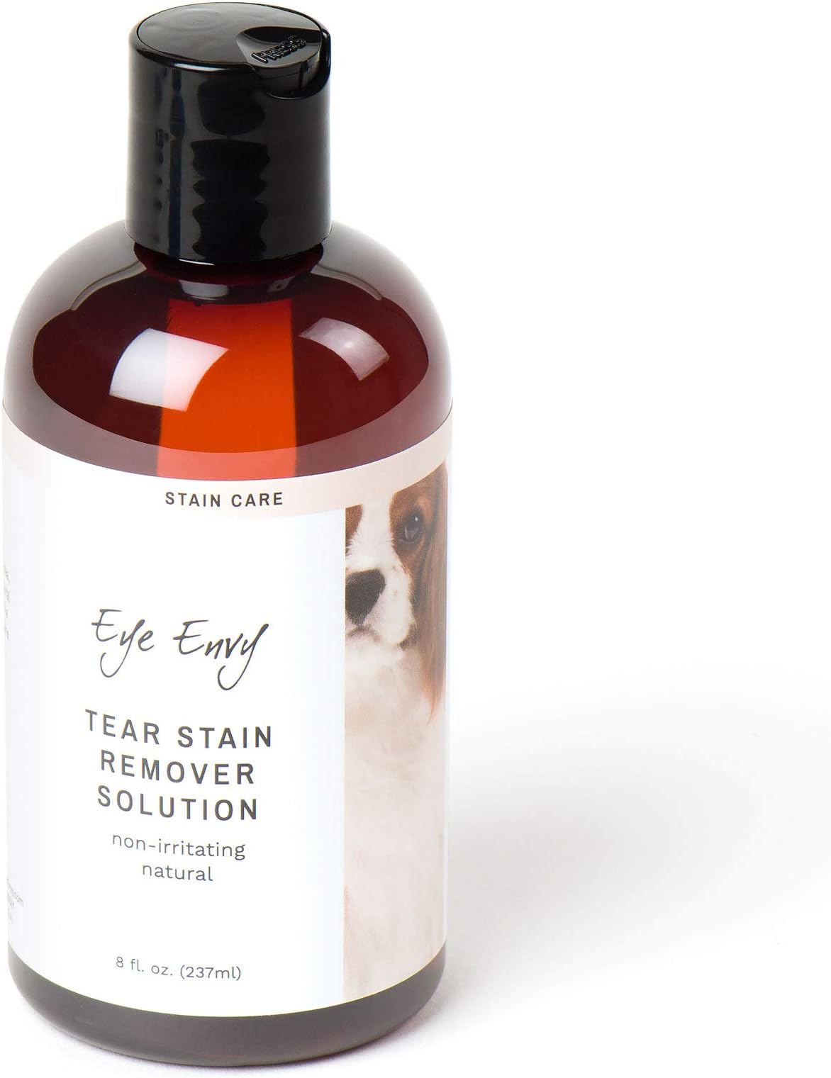 Tear Stain Remover Solution for Dogs | 100% Natural, Safe | Recommended by Breeders/Vets/Groomers | Contains Colloidal Silver | Remove Stains from White/Light Fur, Skin Folds (8oz)