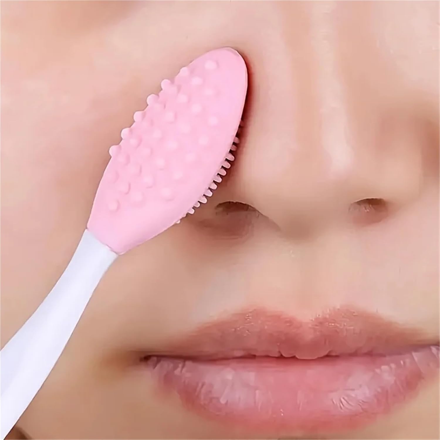 Face Mask Applicator Tool 50 Pcs Manual Silicone Face Brush Set - Exfoliating, Lip, Nose & Mask Tools(Pink)