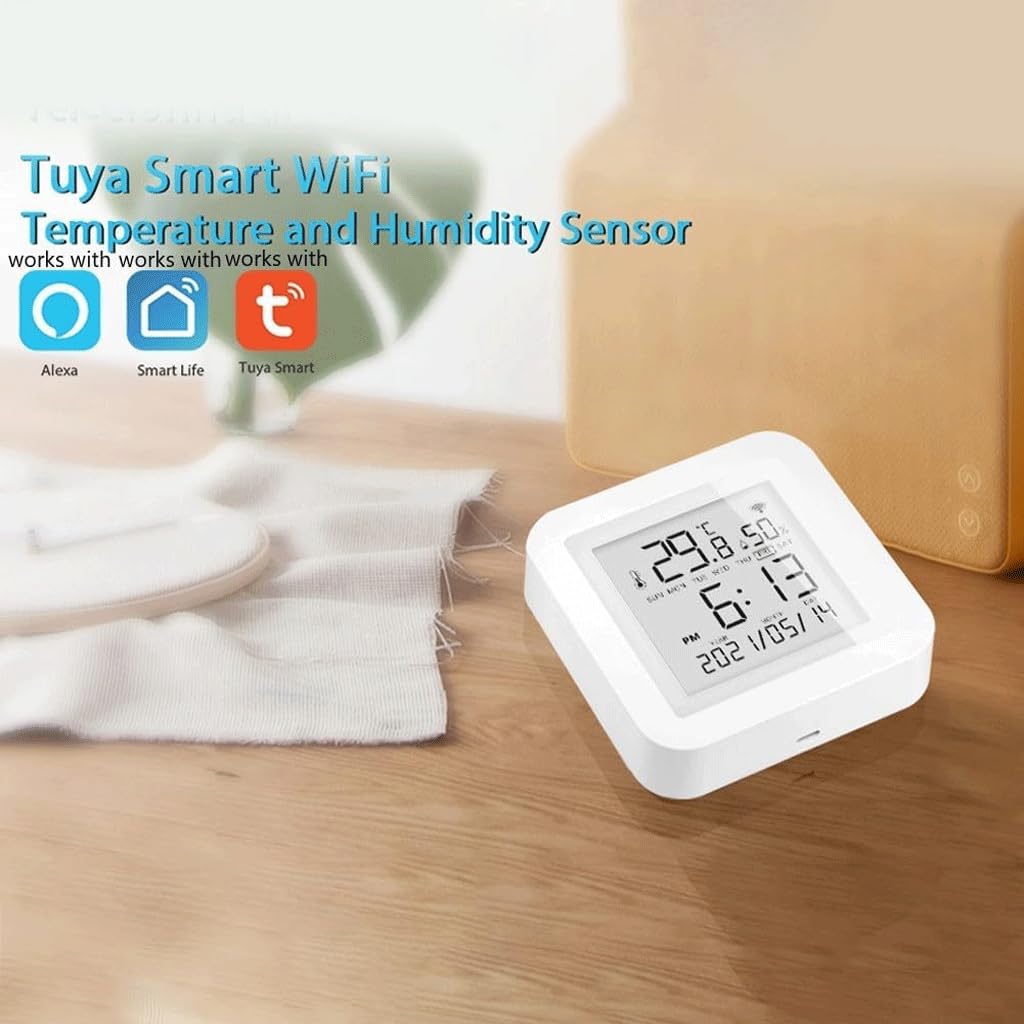 Capteur Intelligent de température et d'humidité WiFi, détecteur de température et d'humidité sans Fil, thermomètre pour Maison Intelligente