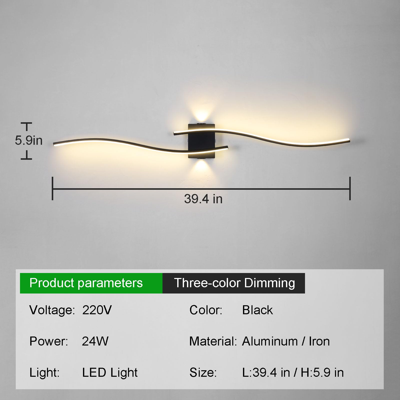 Led Wandlamp 3000-6000k Dimbare Siliconen Wandlamp Is Van Toepassing Op Slaapkamer Woonkamer Gang Badkamer Ac110v Ac220v P9735898
