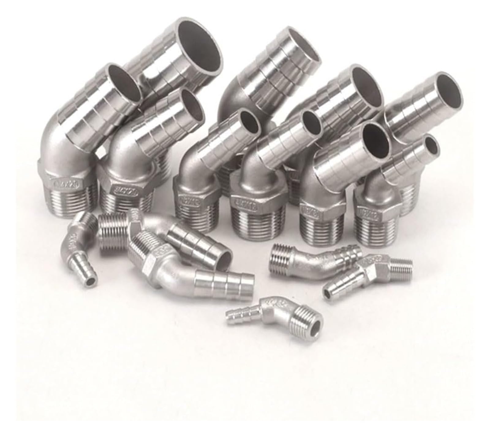 Raccords coudés, coude hexagonal à 45 degrés, 1/4", 3/8", 1/2", 3/4", 1", 1-1/4" mâle vers raccord cannelé de 6 mm, 8, 10, 15, 20, 25, 32 mm,Connecteur de tuyau(DN25*32MM)