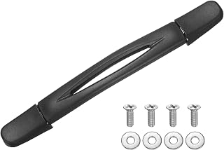PATIKIL 7.68 Inches Luggage Handle Replacement, Plastic Pull Handle Grip with Washers and Screws for Luggage Toolbox Storage Box Case Repair - 9Pcs (Black)