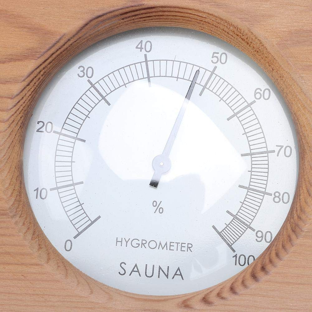 Shopping Pazzo Termometro per Sauna, termometro-igrometro in Legno 2 in 1 Accessori per Bagno Turco