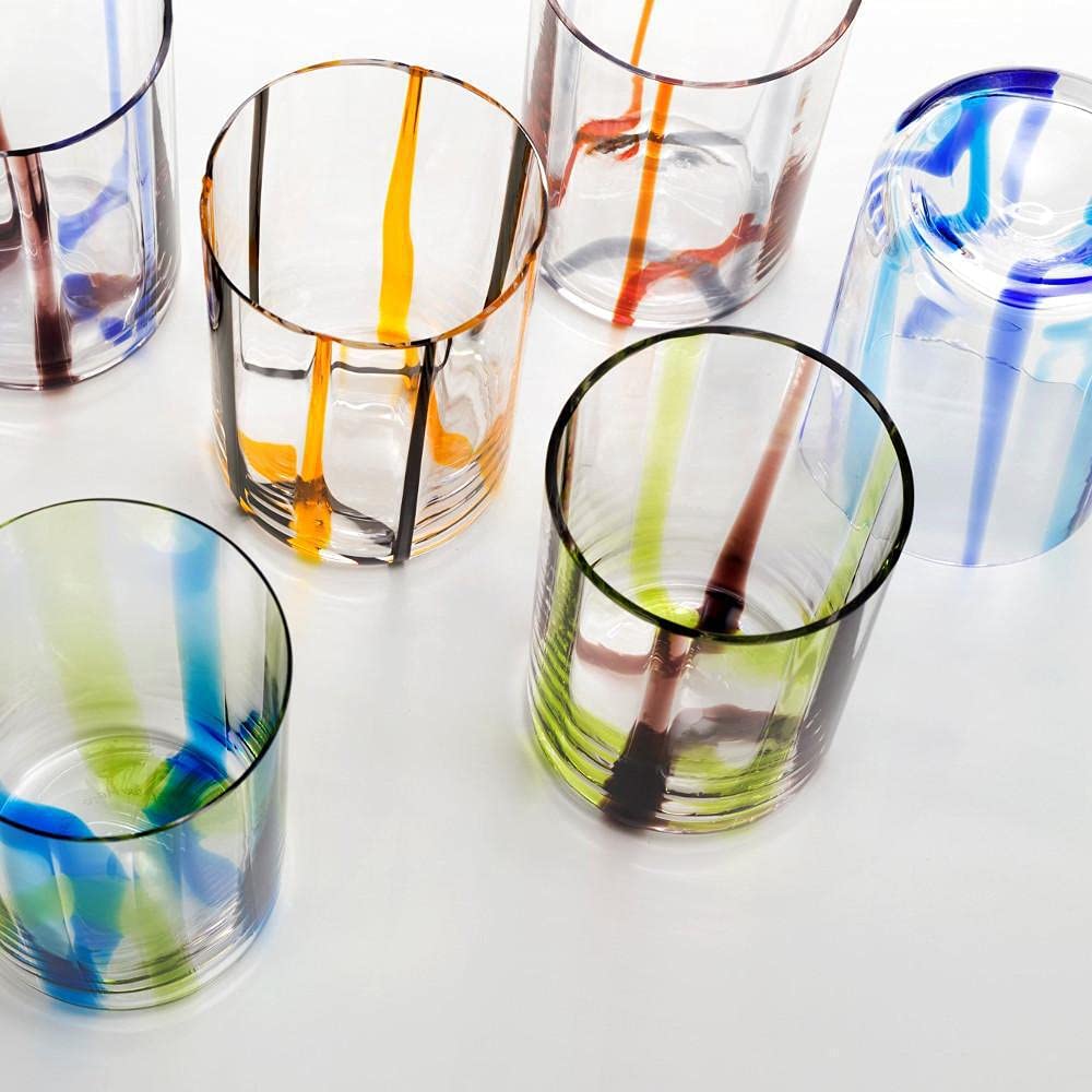 Zafferano Tirache Bicchiere Acqua 35 Cl Set 6 Pz Multicolore