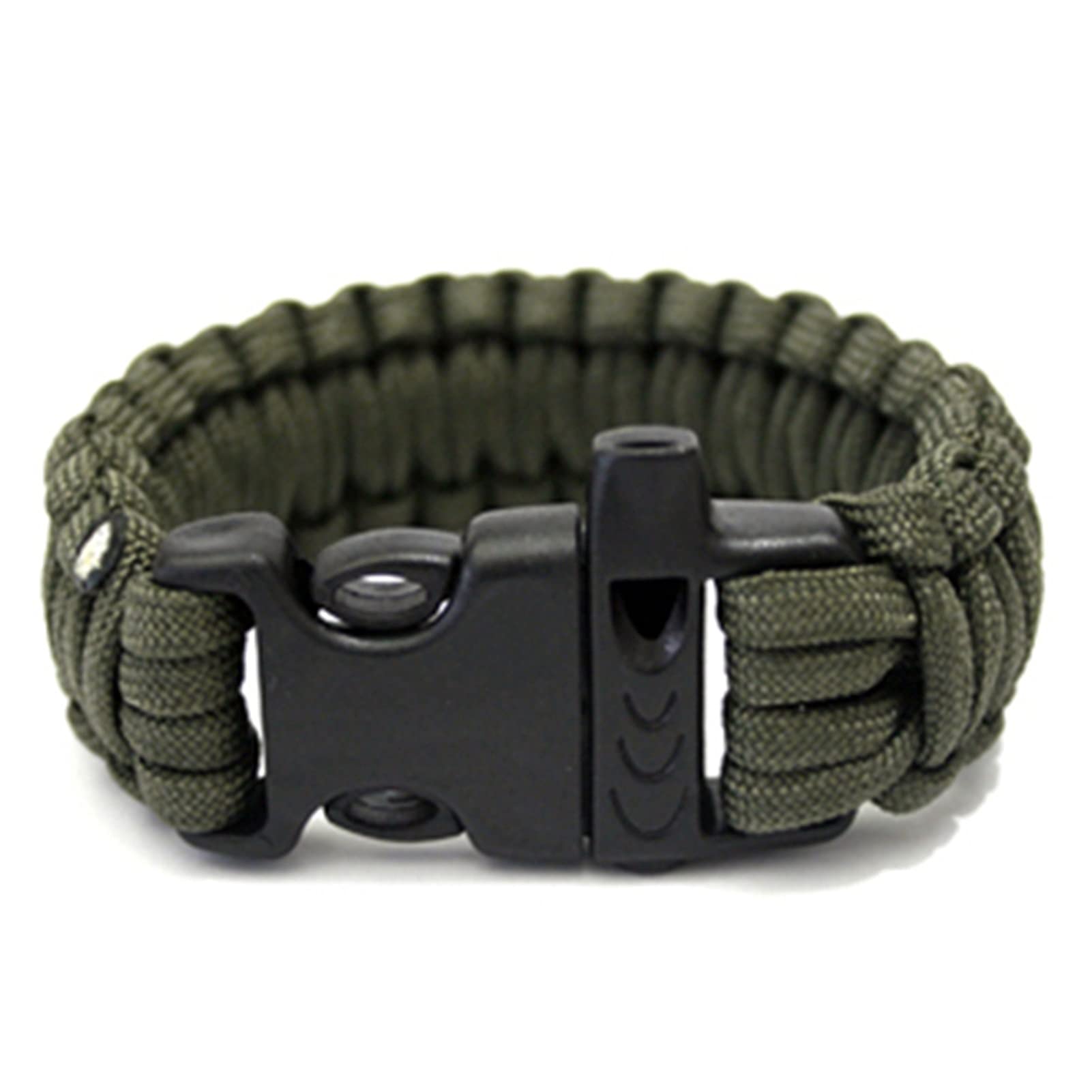 Hochfestes Utility Jagd Camping Wanderpfeife Lebenskringung Armband Geflochtene Seil Handgelenk Band Klettern im Freien. (Color : Black)