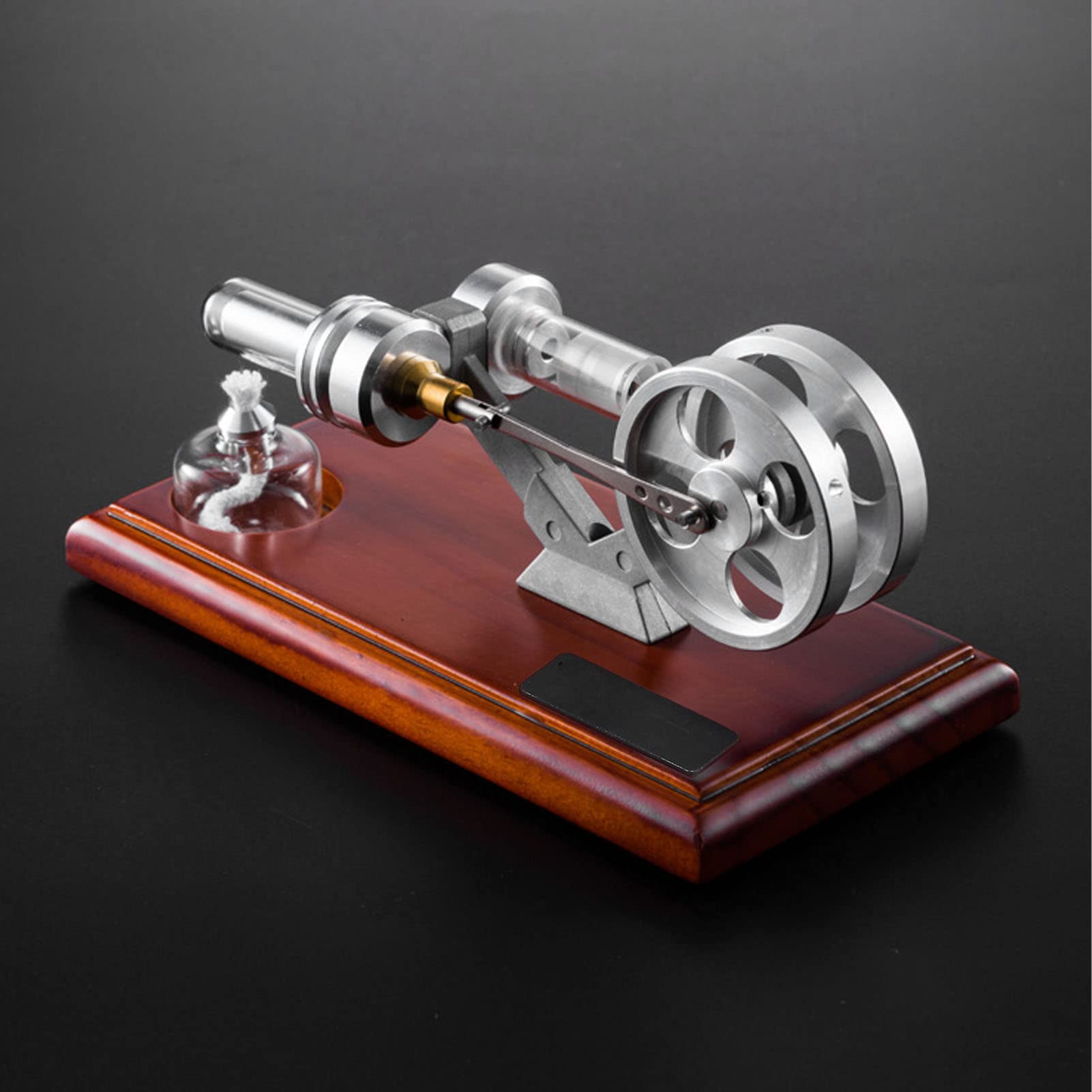 Model Silnika Stirlinga Zabawka Edukacyjna do Nauki Fizyki w Klasie Trwały Stop Aluminium 18 X 9 X 9 Cm
