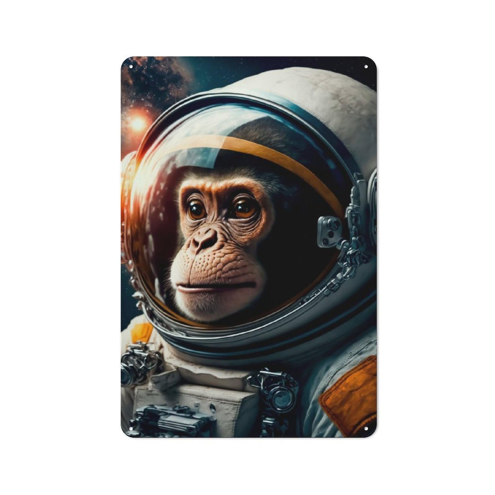 Junmoney Monkey Rustic Tin Sign 30X20cm Featuring For Garage Wall, For Vintage Wall Decor Fans, For Home Office And Studio Walls