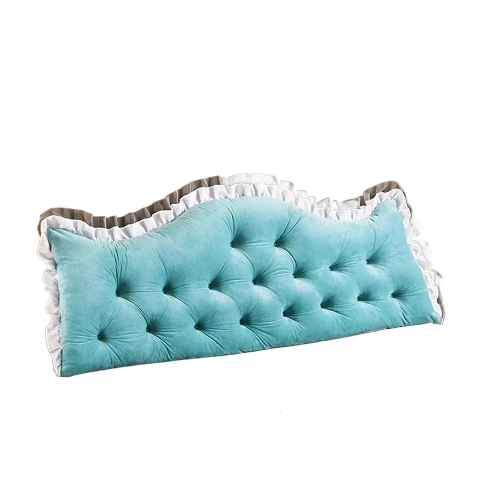 LPATEBCVU Ruffle Bed Backrest Tatami Plush Cushion Soft Lace Headboard Neck Reading Pillow Body Bedside Back Bed Large Backrest Support Bolster(Color6,150X55cm)