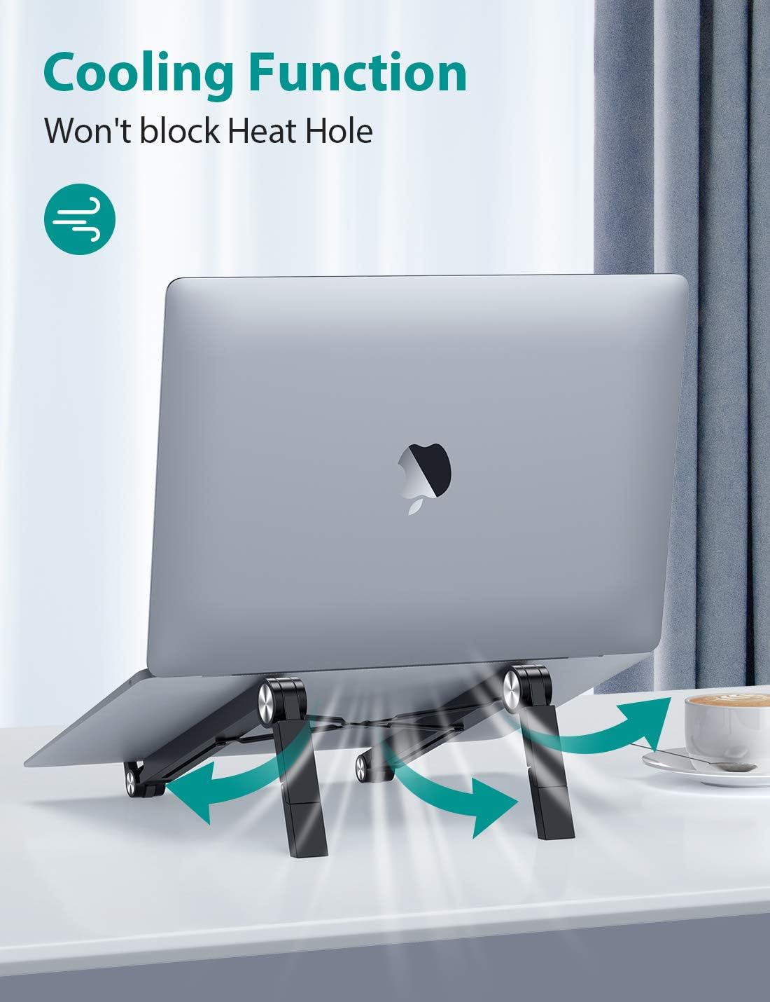 VICSEED Laptop Stand, Multi-Angle Ergonomic Laptops Elevator for Desk, Lightweight Heat-Vent Computer Note Book Riser Compatible with MacBook Pro Air, Lenovo, HP, Dell, More 10-15.6 Inch PC Notebook : Electronics