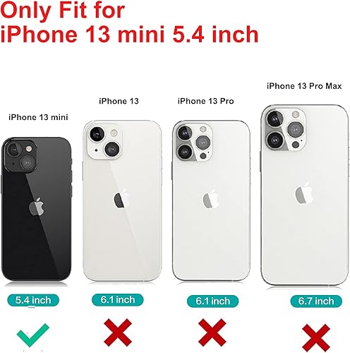 Miniatura 3 de Funda ultradelgada de gel de silicona líquida compatible con iPhone 13 mini de 5.4 pulgadas 2021 con ranuras para tarjetero, antiarañazos, a prueba