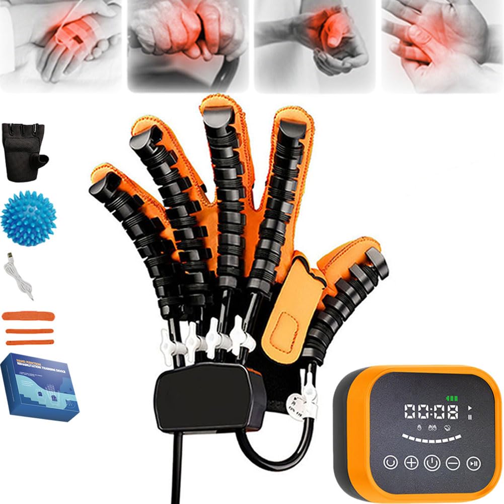 Guanto da Riabilitazione con 3 Motori - per Recupero Funzionalità Mano,Artrite/Post-Chirurgia,Facile Uso,Facile Uso,Molteplici modalità di Allenamento(Size:S,Color:Mano Sinistra)