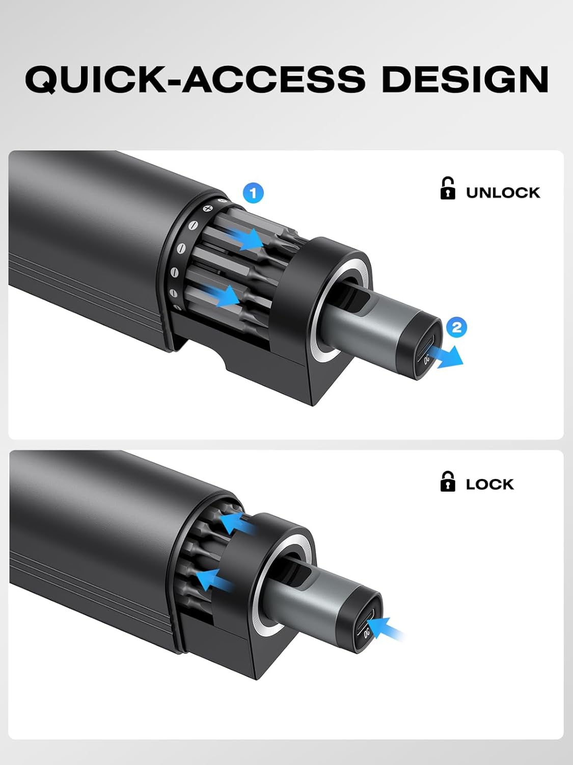 90 in 1 Mini Electric Screwdriver, SMOOTHARMOR Precision Screwdriver Set Cordless with 78 S2 Bits, 0.15-0.55 N.m Torque, Magnetic Storage, 500mAh, LED Light, Power Repair Tool Kit for Phone Laptop PS5