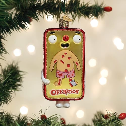 Miniatura 5 de Old World Christmas Adorno de cristal soplado para árbol de Navidad, decoración navideña artesanal, colección Hasbro Games