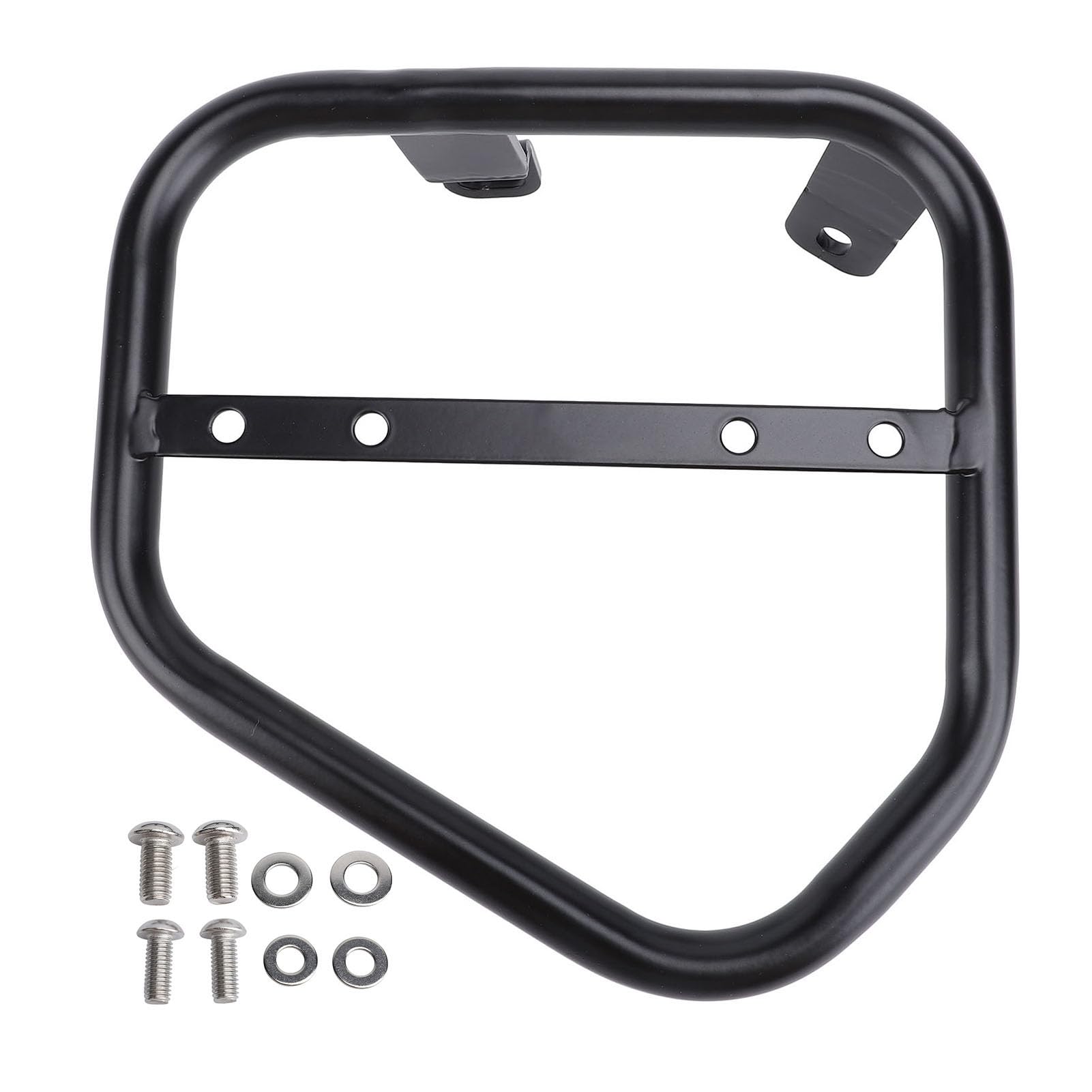 Cocoarm Motorrad-Seiten-Kofferraumtaschenhalterung, Eisen-Seiten-Satteltaschen-Stützträger, 17-mm-Rohr, Zusätzlicher Stauraum, ohne Bohren, Schwarz Eloxiert, für Scrambler 400 800 2015 Bis 2022