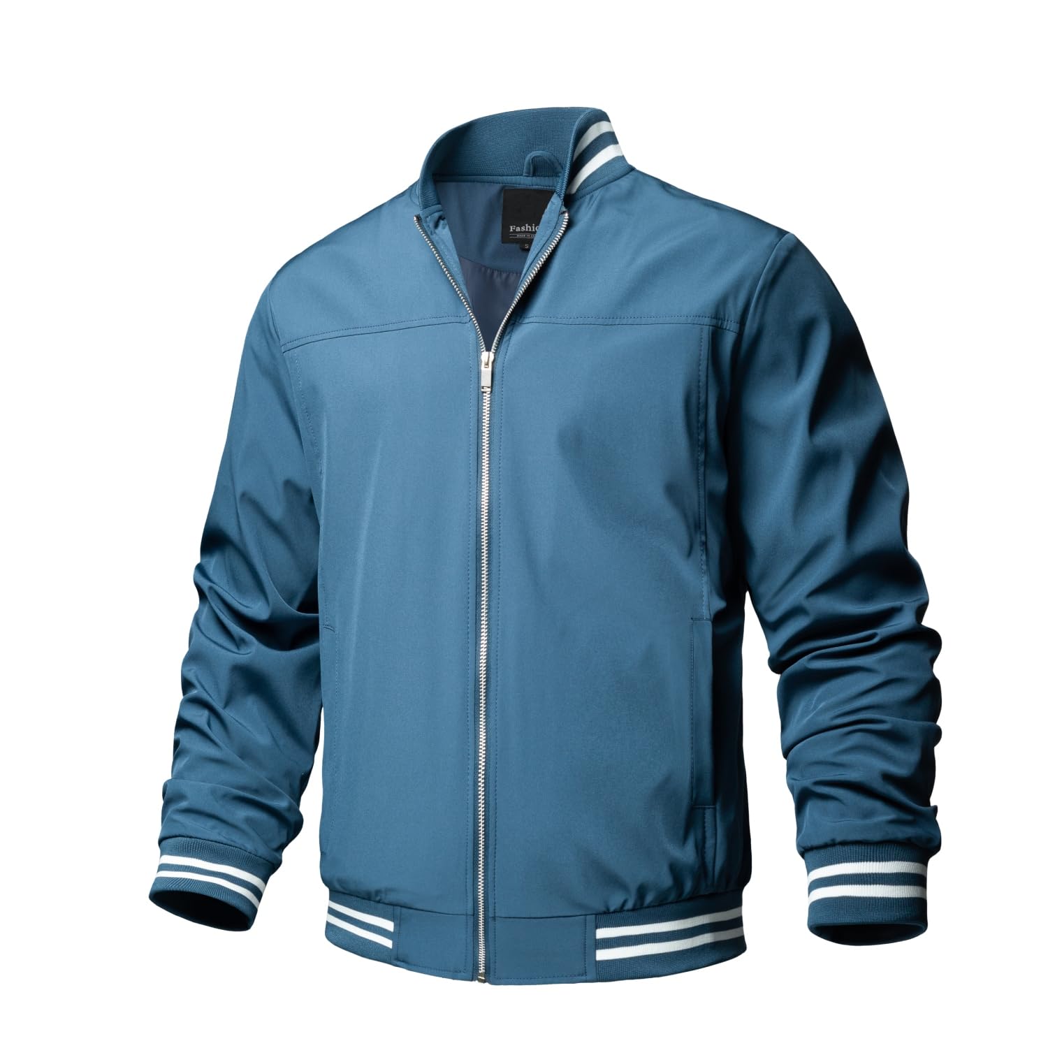 TLZC Jaqueta masculina casual universitária moderna corta-vento jaqueta bomber leve
