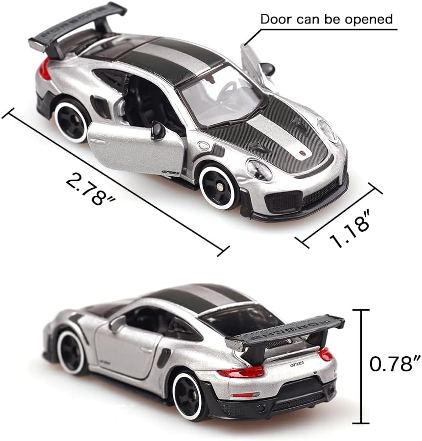 Miniatura 2 de GachaBox Modelo de auto deportivo de juguete fundido a presión, Porsche 911 GT2 RS de vehículos a escala 164, regalo para coleccionistas y niños a