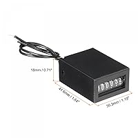 Vista 2 de uxcell Contador electromagnético 6 dígitos 0-999999 Rango de conteo Contador de pulso electrónico Totalizador digital DC 7-24V