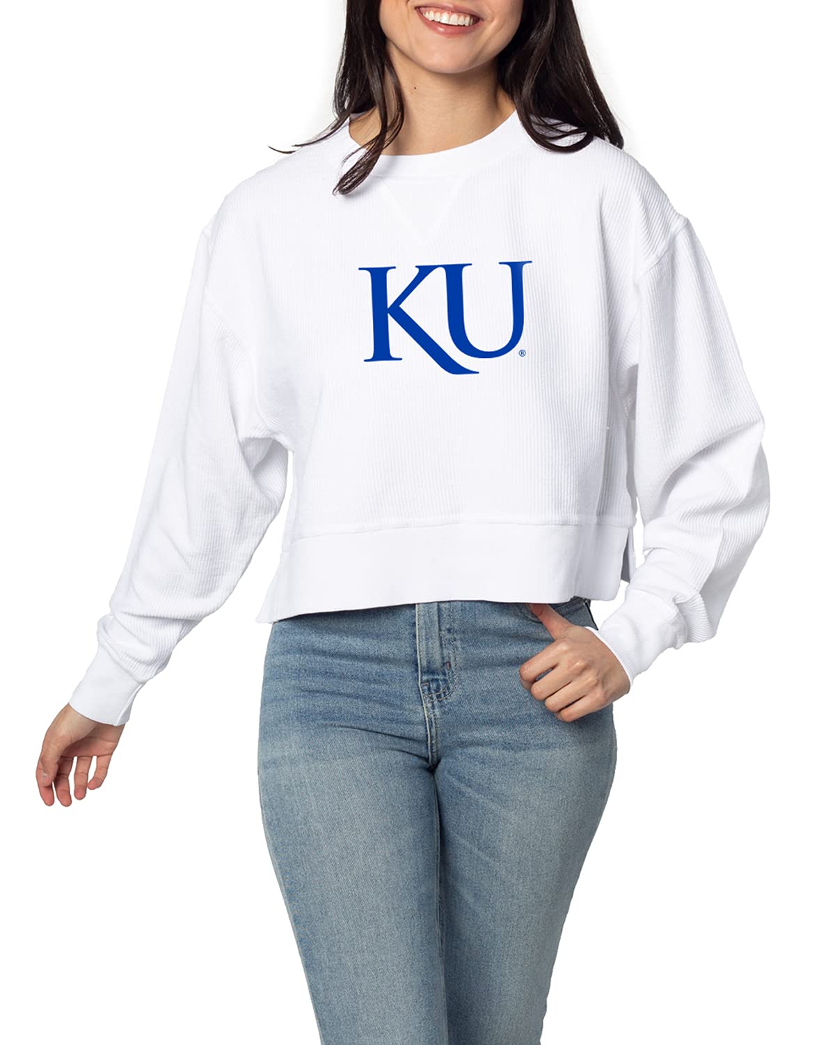 chicka-d NCAA womens Corded Boxy Pullover