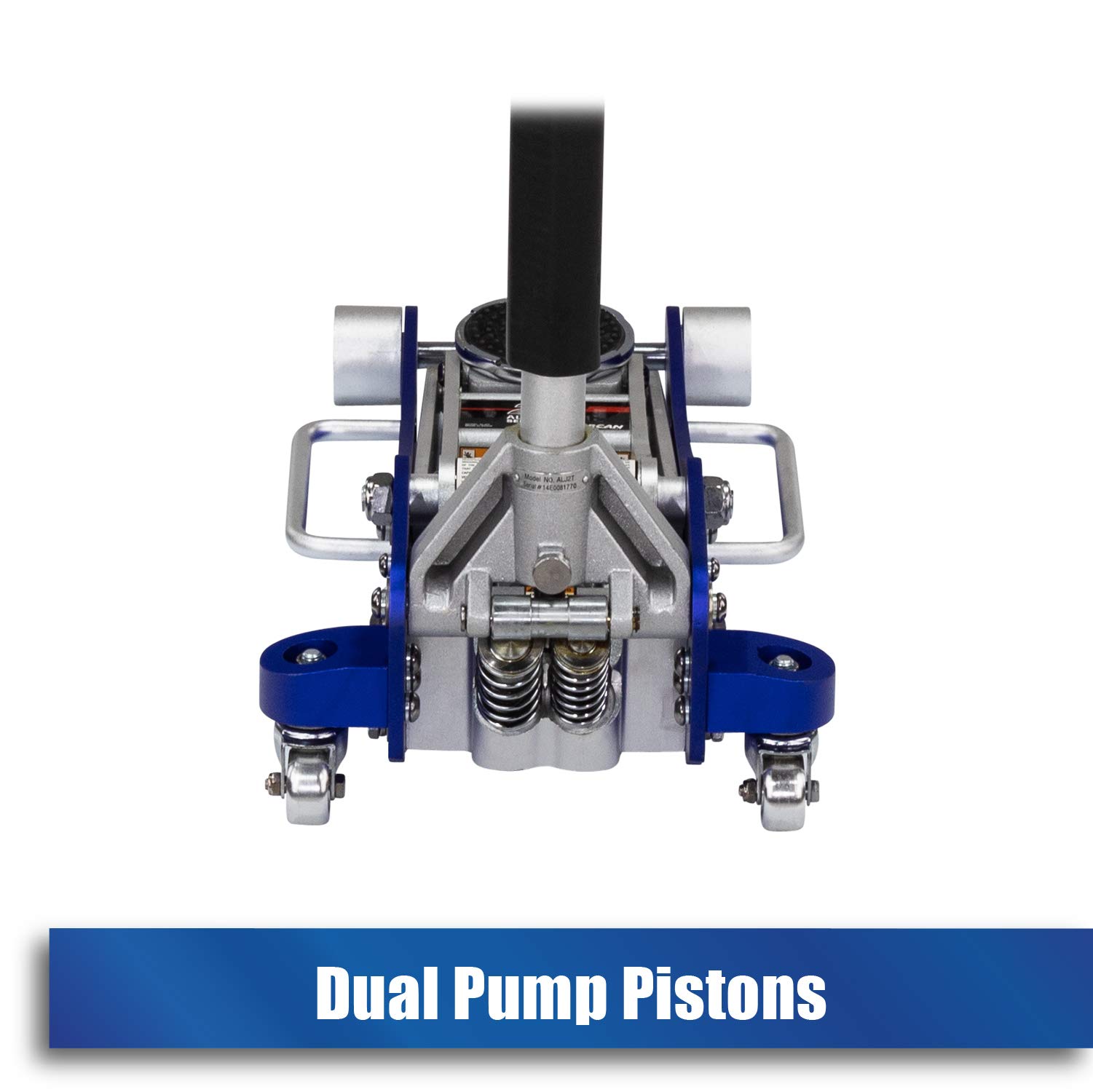 Arcan 2Ton Quick Rise Aluminum Floor Jack with Dual Pump Pistons