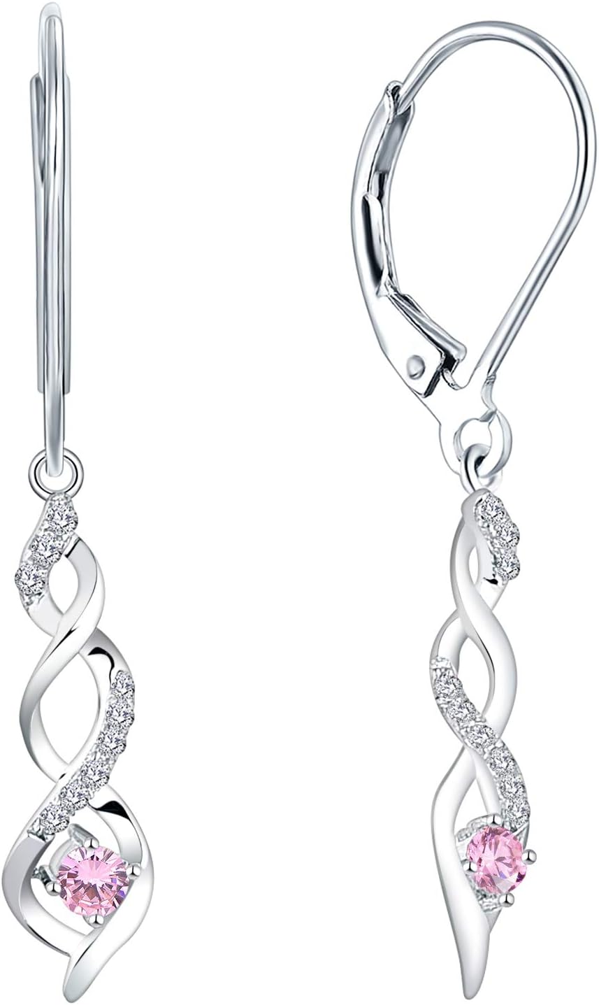 dangle-1,October birthstone,pink color
