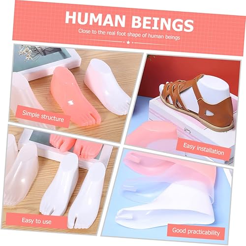 Miniatura 12 de 5 pares de tanga soportes acrílico pie escaparate modelos Shaper soporte Cm zapatos titulares de anillos de exhibición modelo Transparente Colo,Rosa