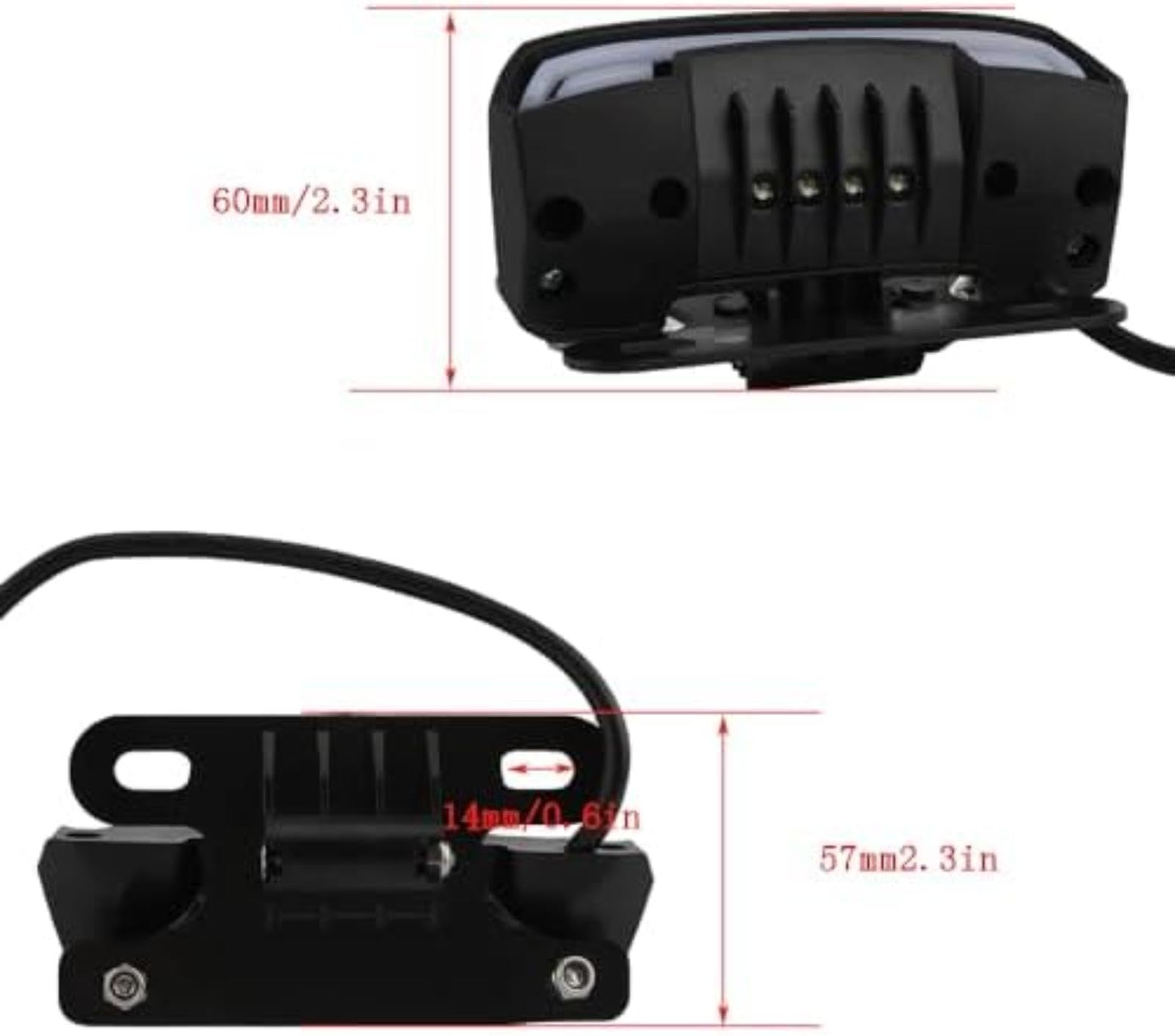 Fanale posteriore 12-80 V, per DRZ 400, CRF250 – Fanale posteriore universale per moto con indicatori di direzione dinamici e luce di stop Luce di indicatore di direzione per bicicletta