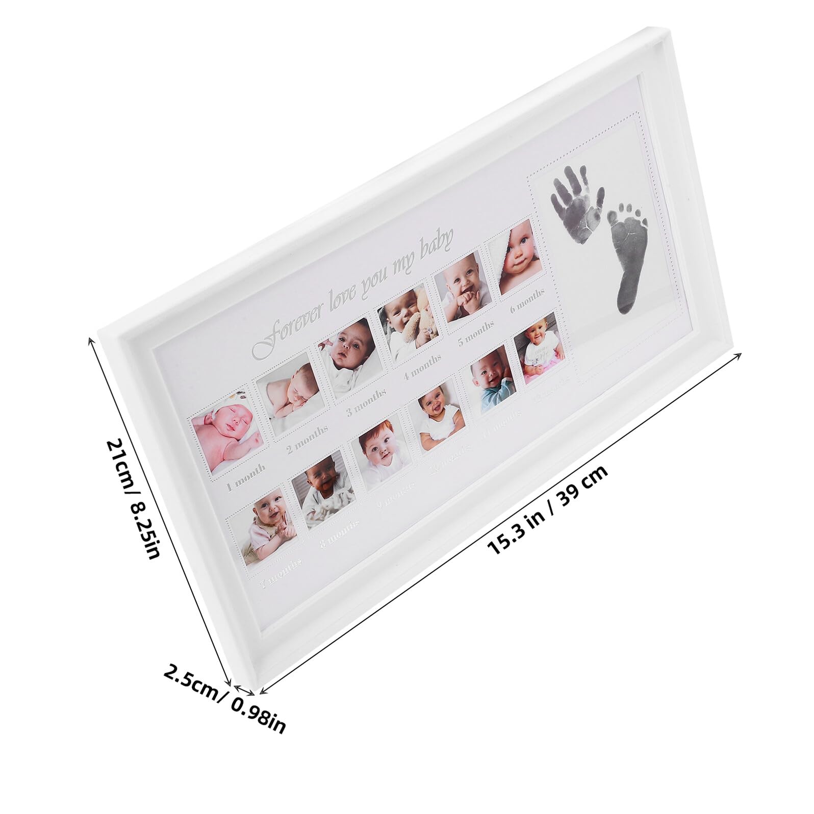 Beaupretty Marco para Huellas y Fotos Niña Meses Kit Recuerdo Manos y Pies Infantil Decoración para Pared o Mesa Regalo para Recién Nacidos y Nuevos Padres