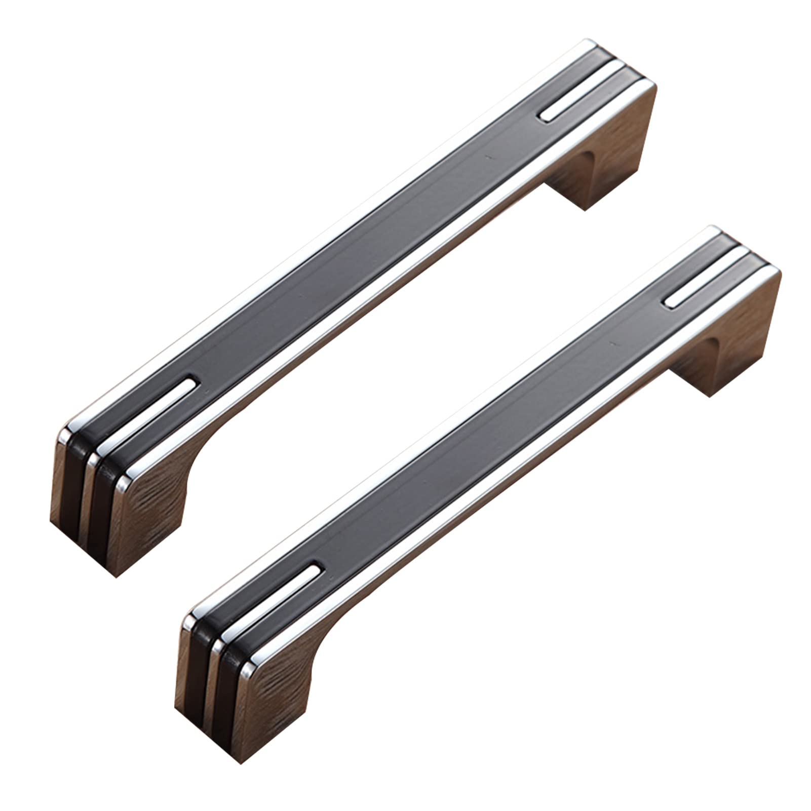 Jiaolun123 Black 2Pcs Drawer Pull Zinc Alloy Cabinet Handles Hanging Handles Cabinet Knobs Furniture Hardware For Kitchen Cupboard Shoe Cabinet Knobs,Dressers,Decoration,Bright Chrome+ (Hole Distance 96Mm)