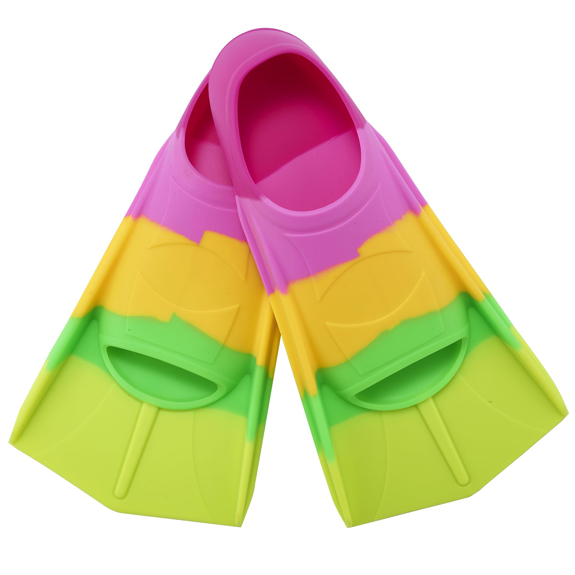 Kids Short Swim Fins, Lap Training Flippers for Pool Youth Beginners