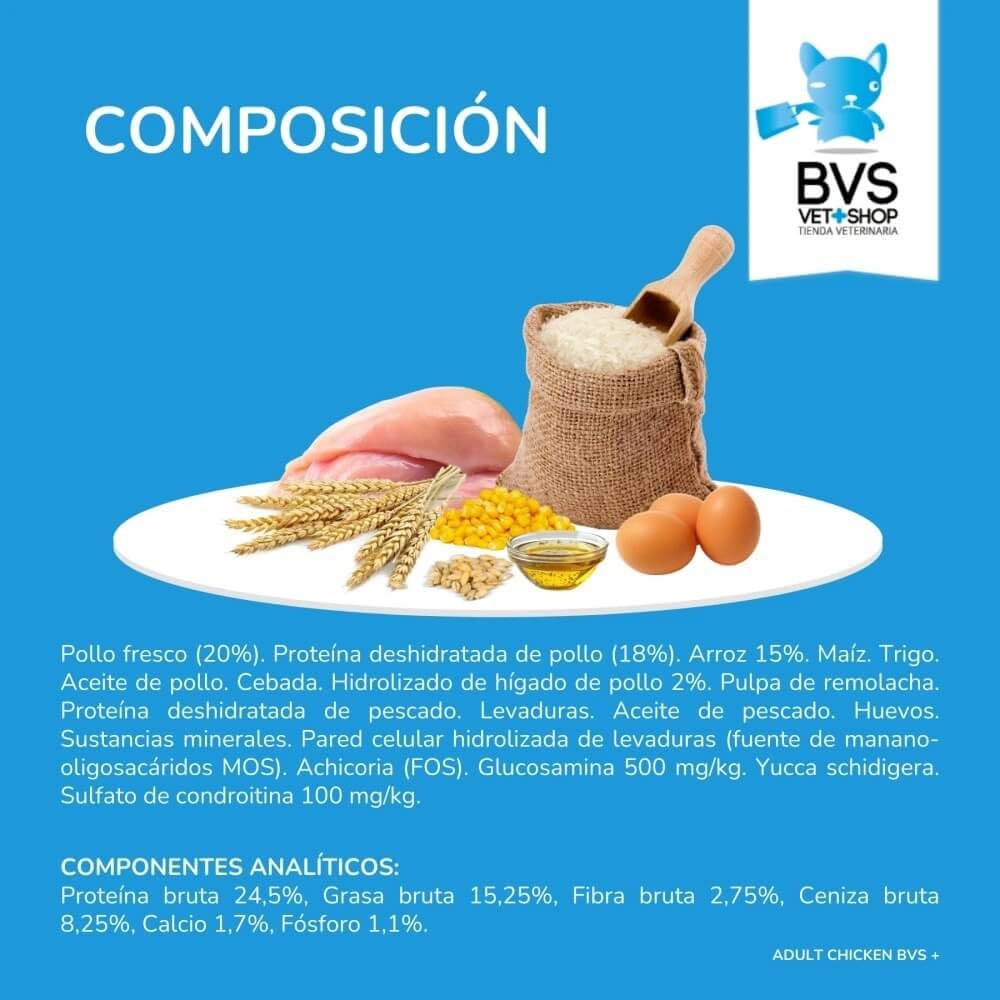 BVS Vet Shop | Adult Chicken para Perros | Sabroso alimento Completo elaborado con Carne Fresca de Pollo para Perros Adultos | 2 x 12 kg