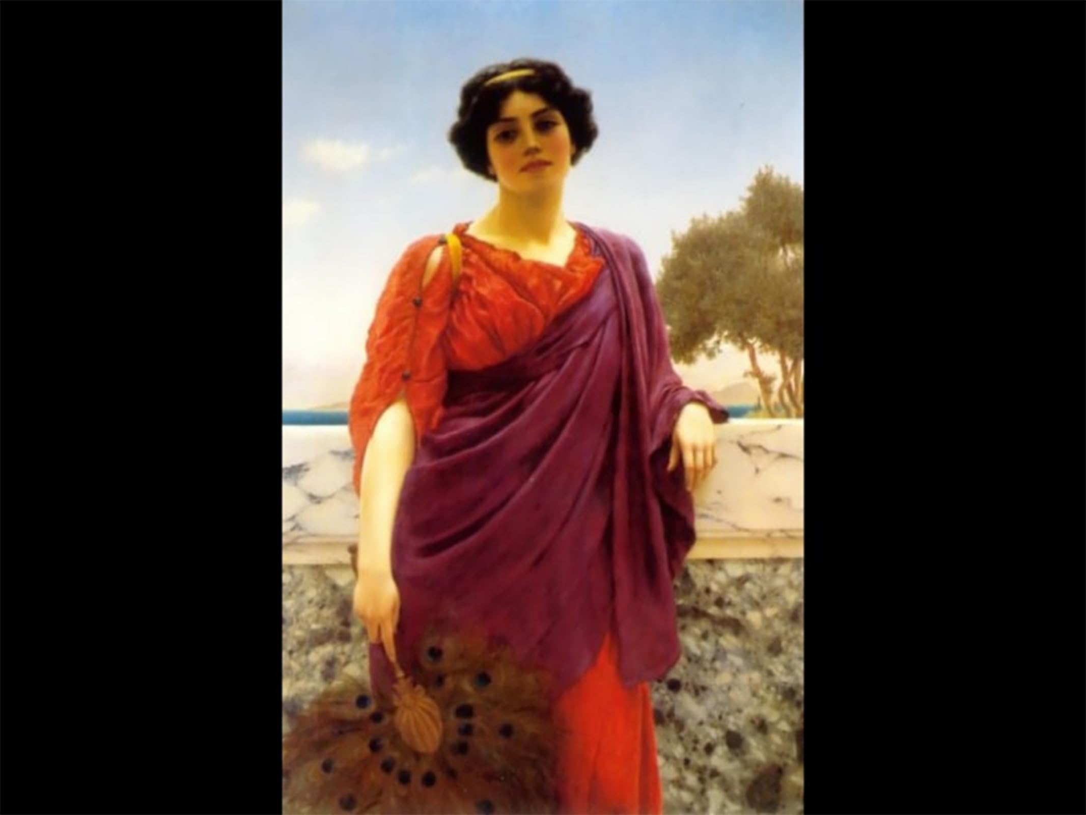 Artxlxxbn No Frame Famous Painting Canvas Artwork Graffiti Print The Rendezvous By John William Godward Portrait Canvas Image For Home Decor 60X90cm