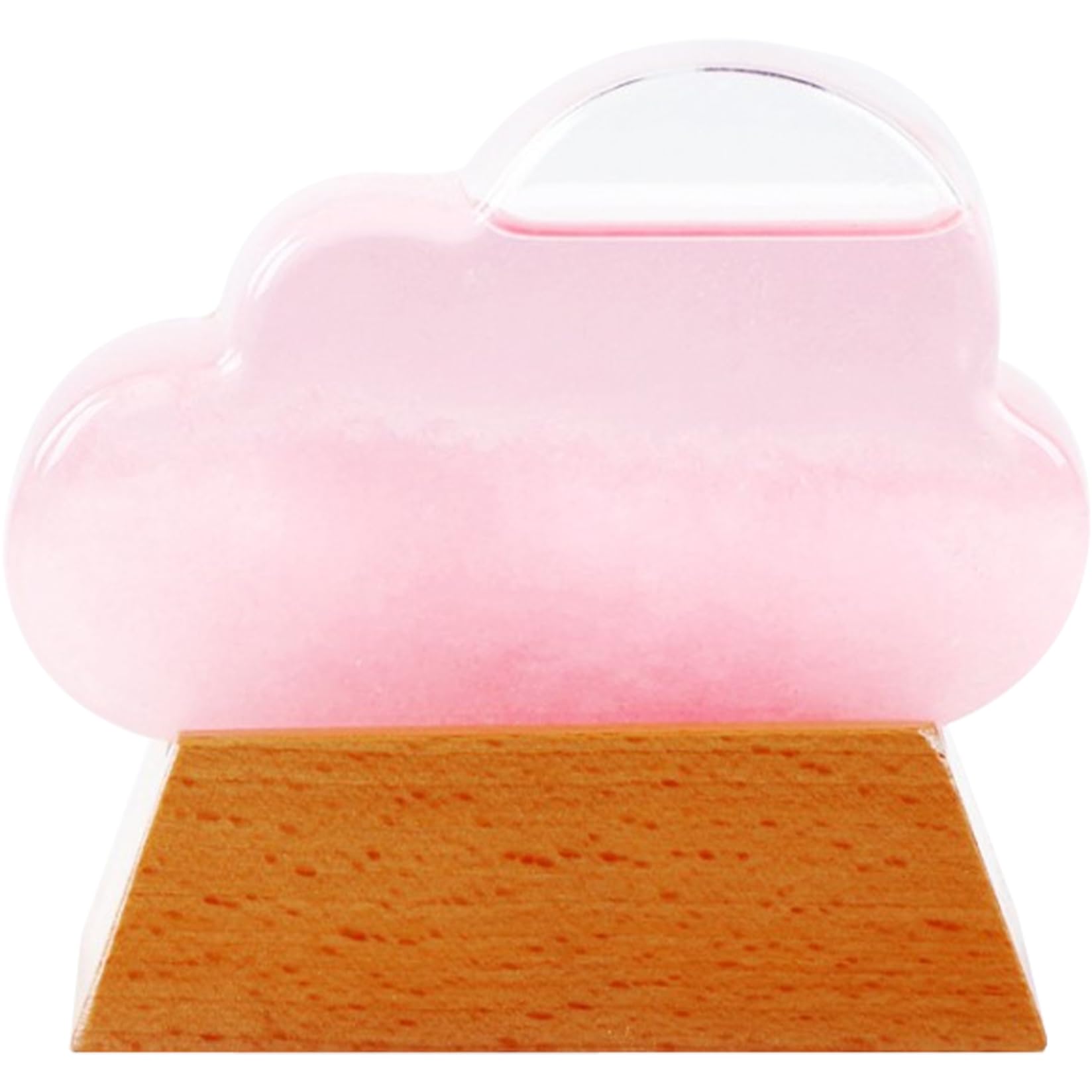 Vidrio de tormenta con predicción del tiempo en forma de nube rosa 8