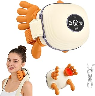 4D Shiatsu Nackenmassagegerät mit Wärme, für Schulter & Rücken