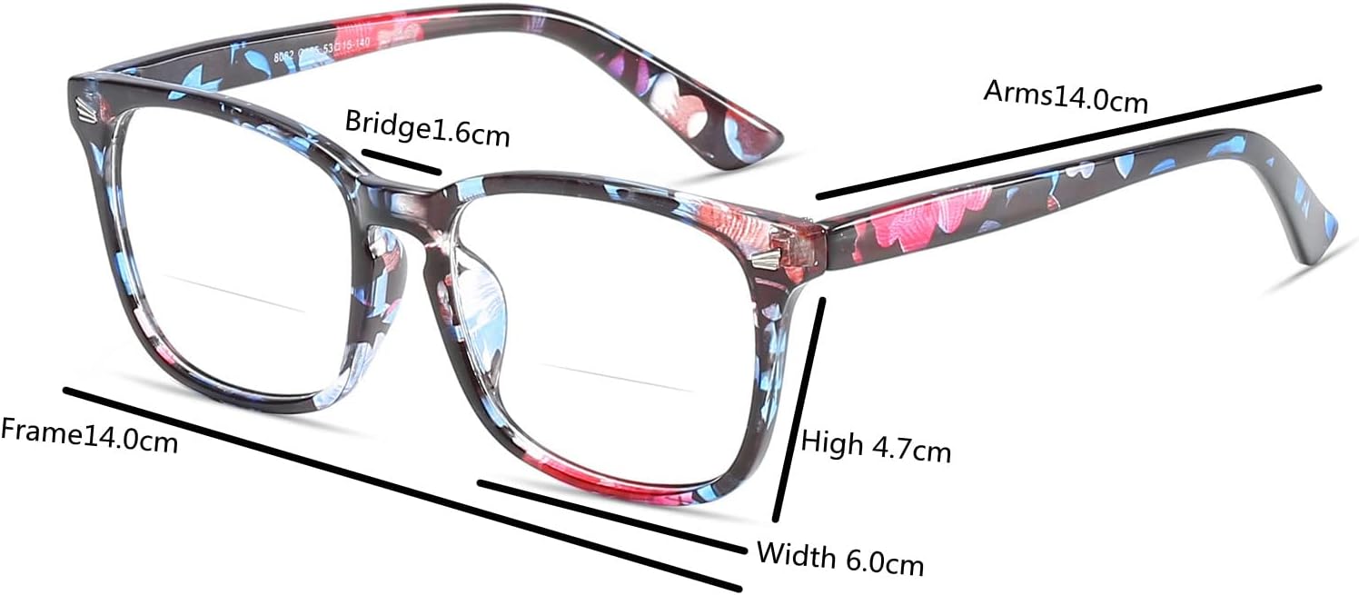 Retro Bifocal Reading Glasses Simple Comfortable Bifocal Readers Eyeglasses