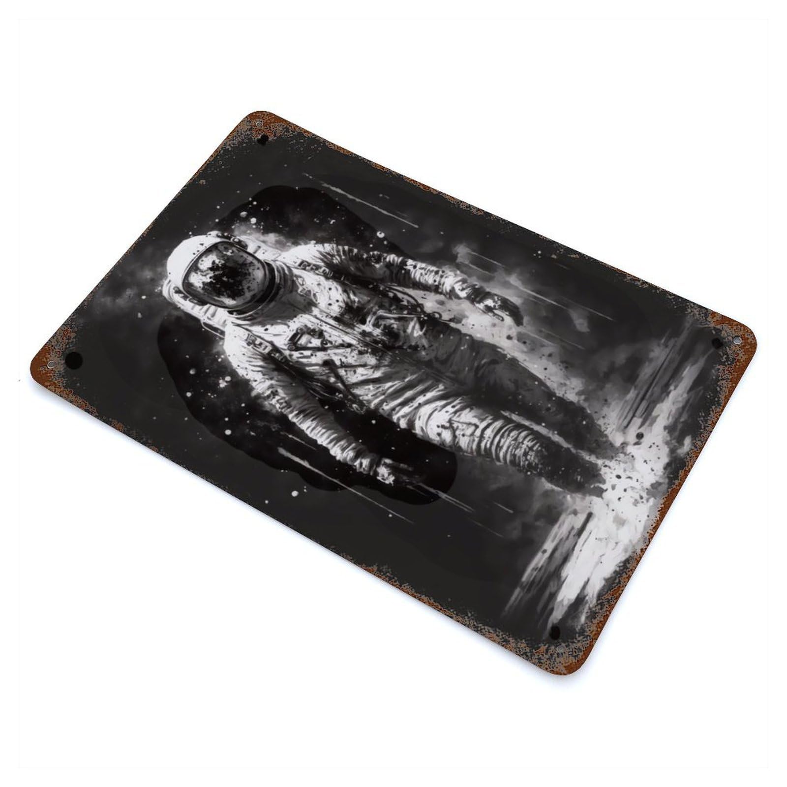 In The Shadow of The Stars Rustic Tin Plaque 11.8"x7.9", Farmhouse Wall Decor for Shed, Workshop And Garage Wall Decor
