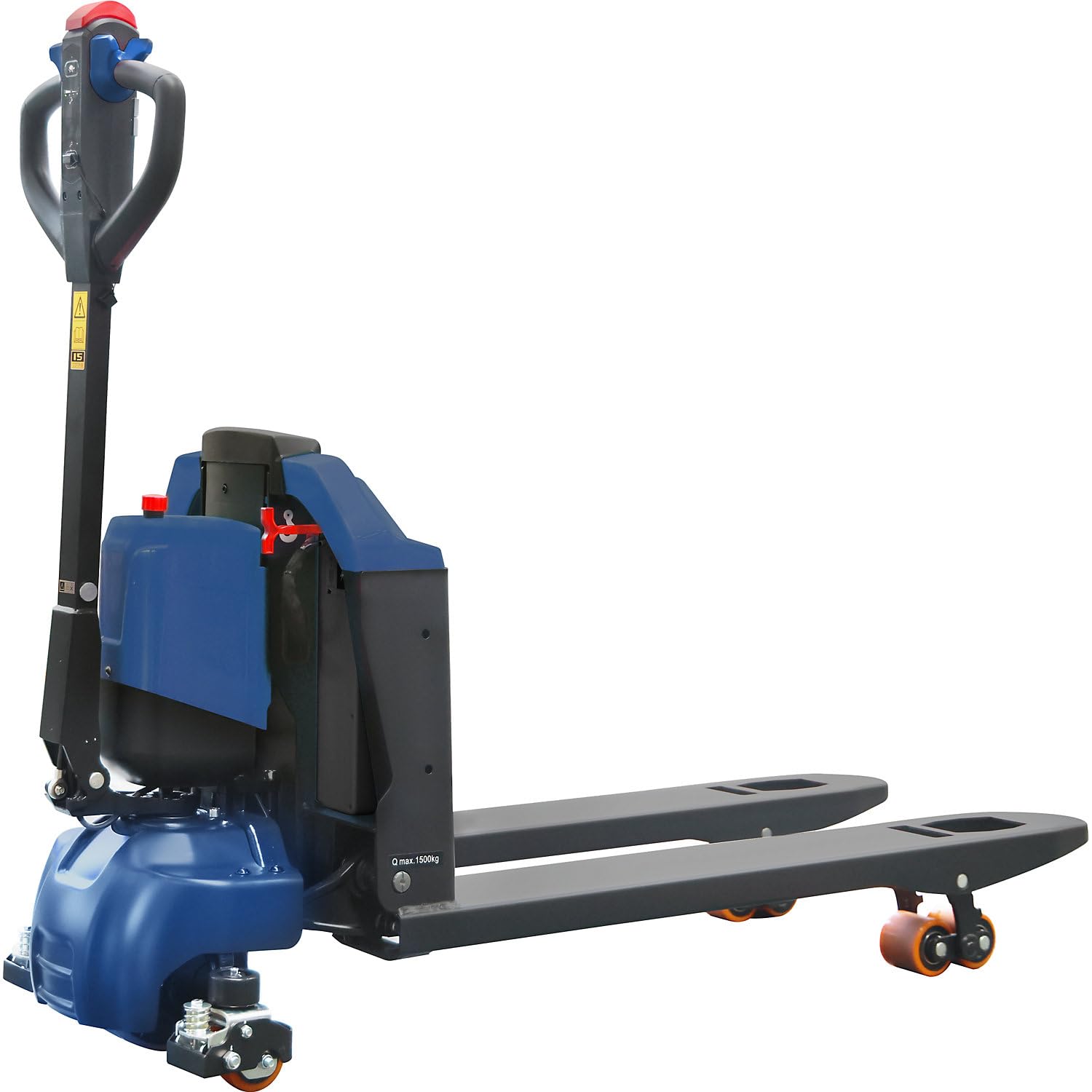 eurokraft pro | Elektrohubwagen | Tragfähigkeit 1500 kg, Lithium-Ionen-Batterie, LxB 1538 x 540 mm