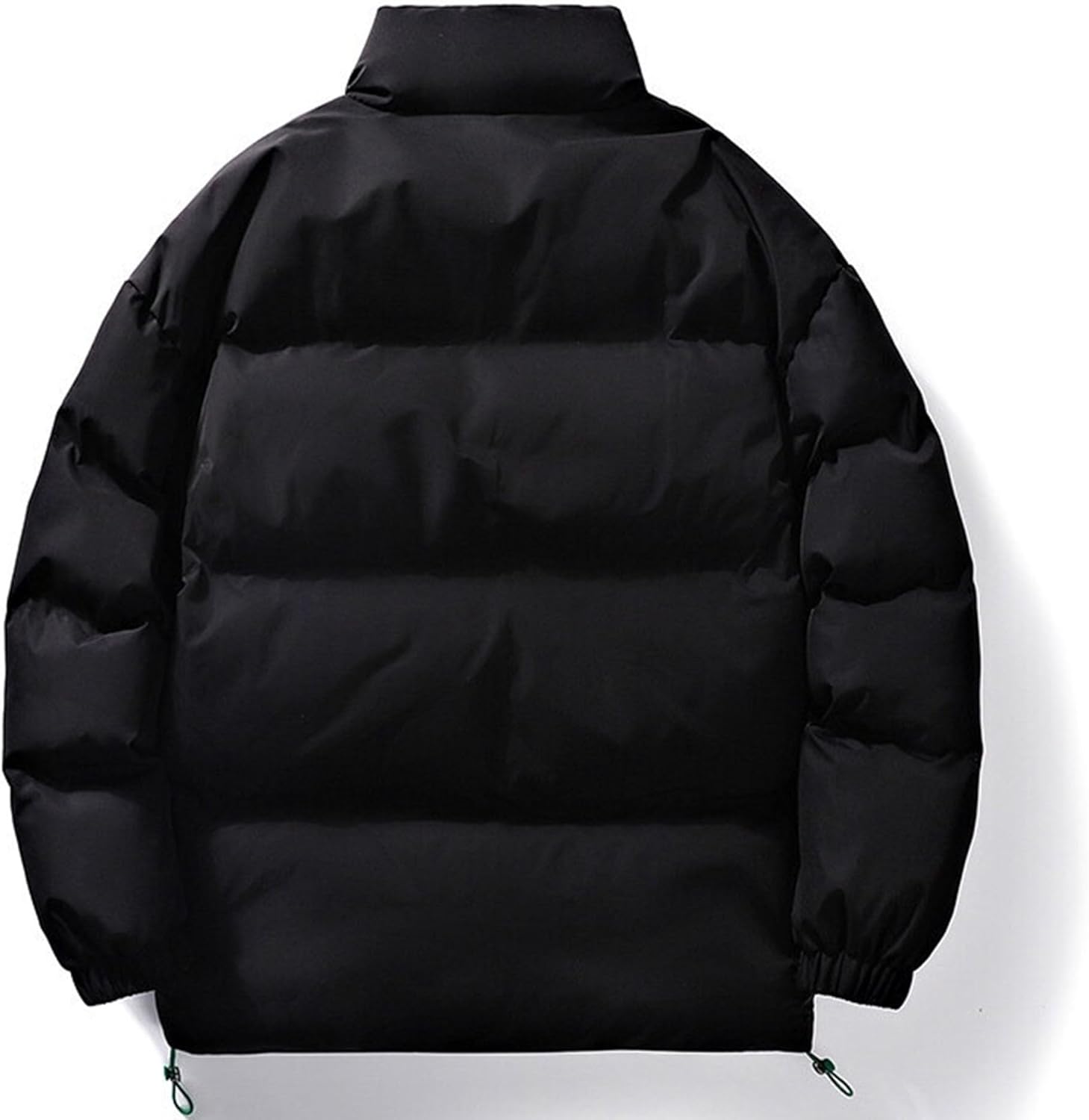 JEKE-DG Men's Button Up Stylish Winter Puffer Jacket Waterproof Warm Ski Down Coats Insulated Stand Collar Quilted Coat