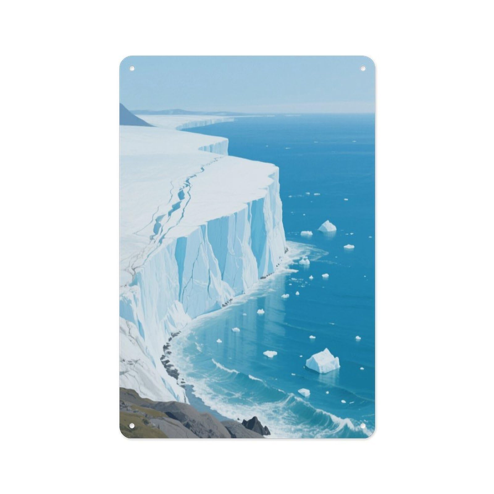 Fekiloot Style Glacier Bay Wall Decor Metal Signs Tin Signs Poster