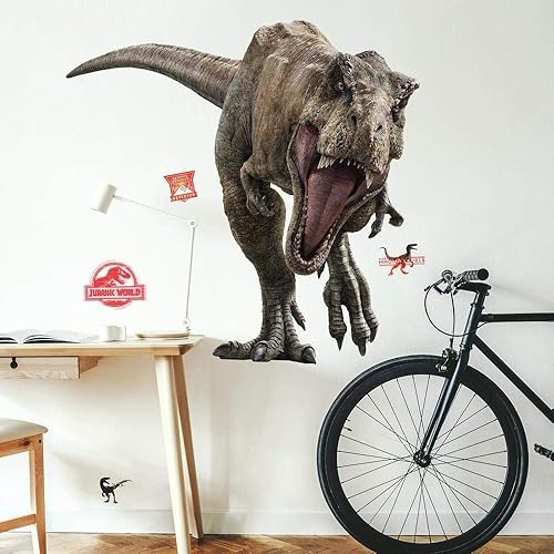 Miniatura 2 de Jurassic World Fallen Kingdom T-Rex - Calcomanías de pared gigantes para despegar y pegar por RoomMates, RMK3797SLM