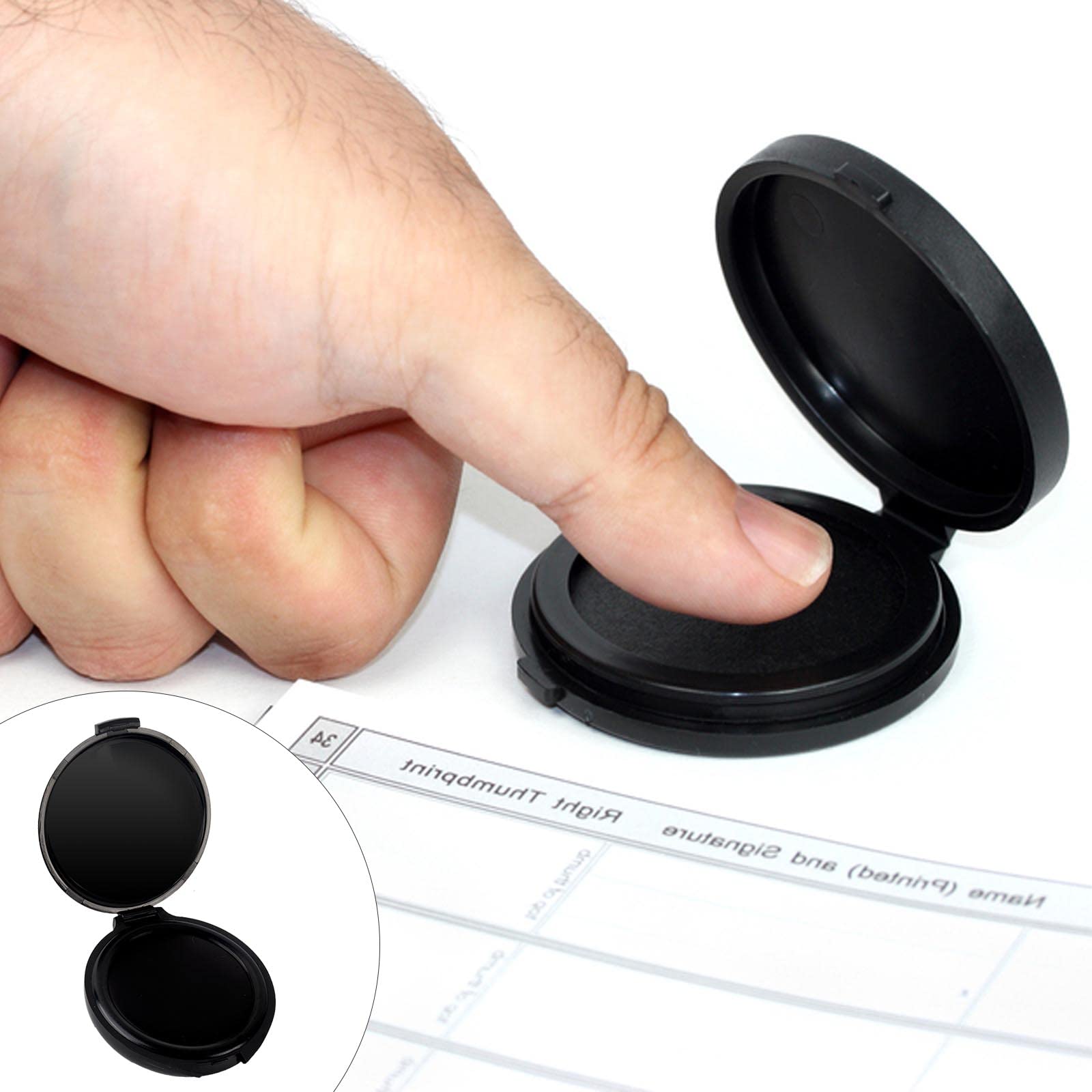 2 STKS Vingerafdruk Inkt Pad, Professionele Zwarte Vinger Printing