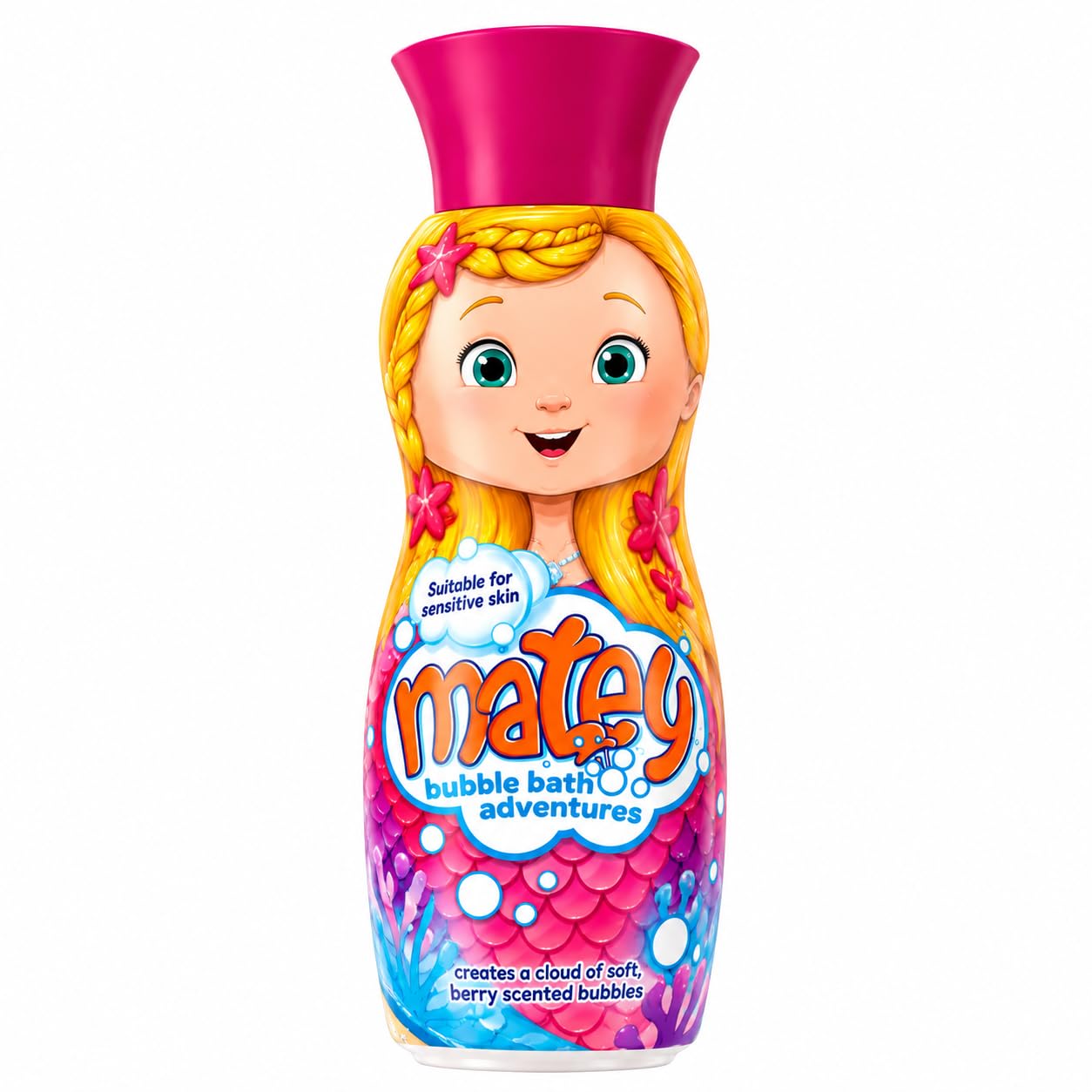 Matey Bubble Bath Molly | Kids Bubble Bath for Bath Time Fun | Long-Lasting Foamy Bubbles | Gentle Children’s Bath Wash, up to 30 Baths, 450ml