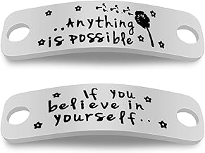 Ximalun Gifts for Runner Shoe Lace Tag If You Believe in Yourself Anything is Possible Inspirational Trainer Tag Gifts for Fitness Men Women Runner Marathon Gift Fitness Gym Gift