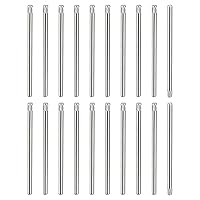 Vista 13 de uxcell Pasadores de acero inoxidable 304 de 0.05 x 0.236 pulgadas, 20 pines de cabeza moleteada con extremo biselado plano, clavijas de madera