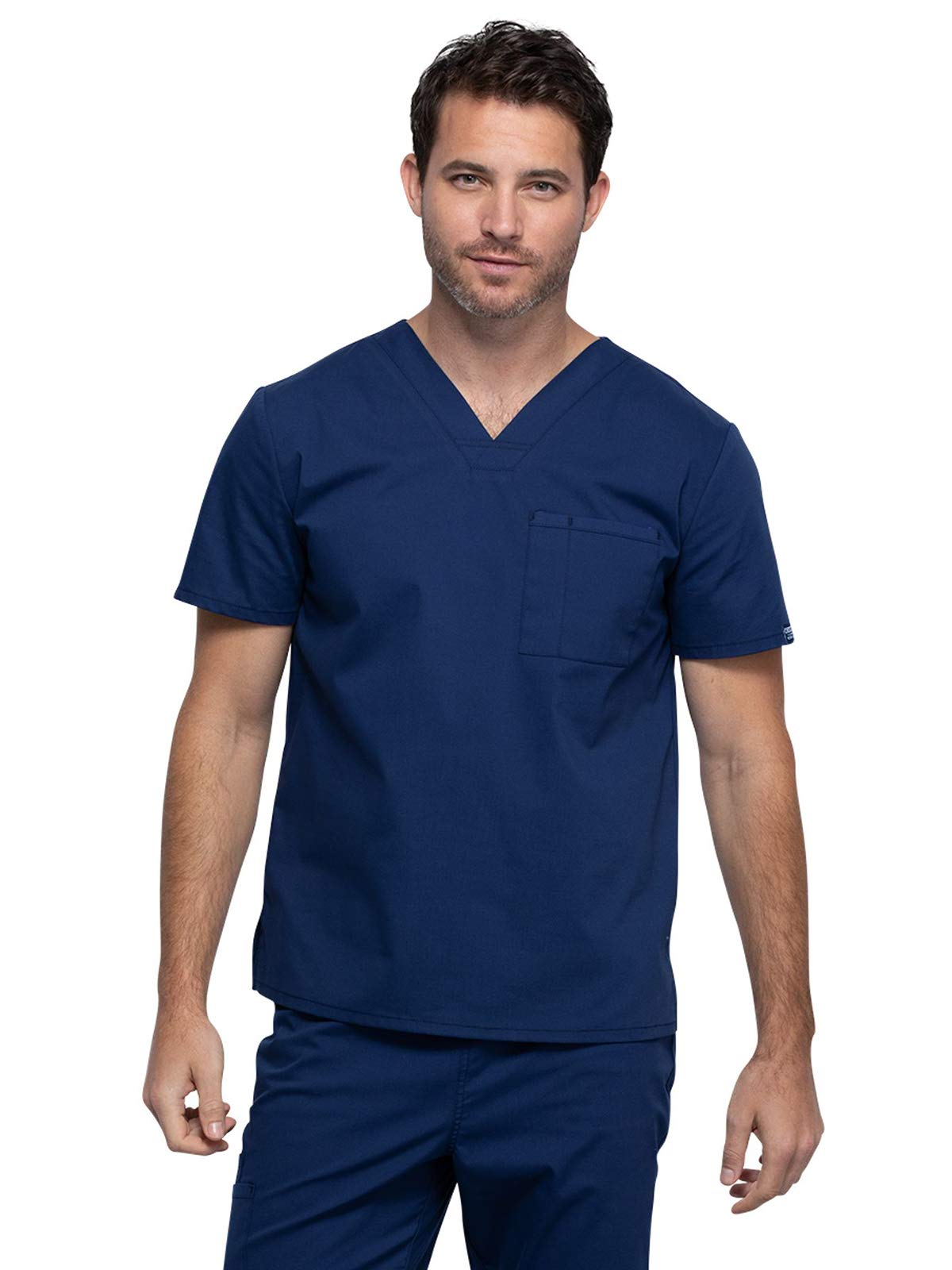 CHEROKEE WW Professionals Unisex V-Neck Scrub Top, WW644, XS, Navy