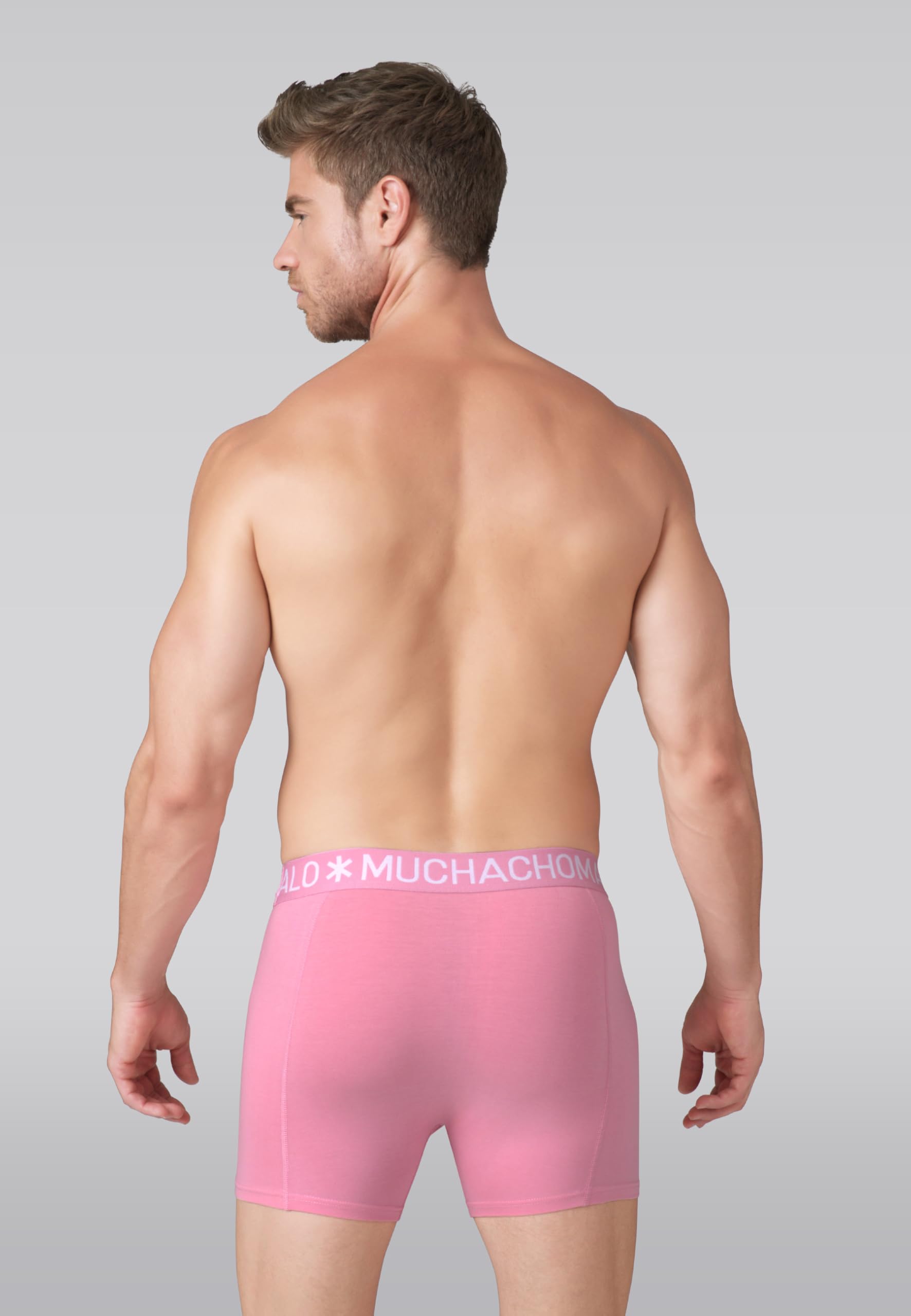 Muchachomalo Calzoncillos para Hombre, Ropa Interior Lisa de Algodón para Hombre, Pack de 7 Unidades, Bóxers Lisos de Corte Clásico con Cintura Elástica