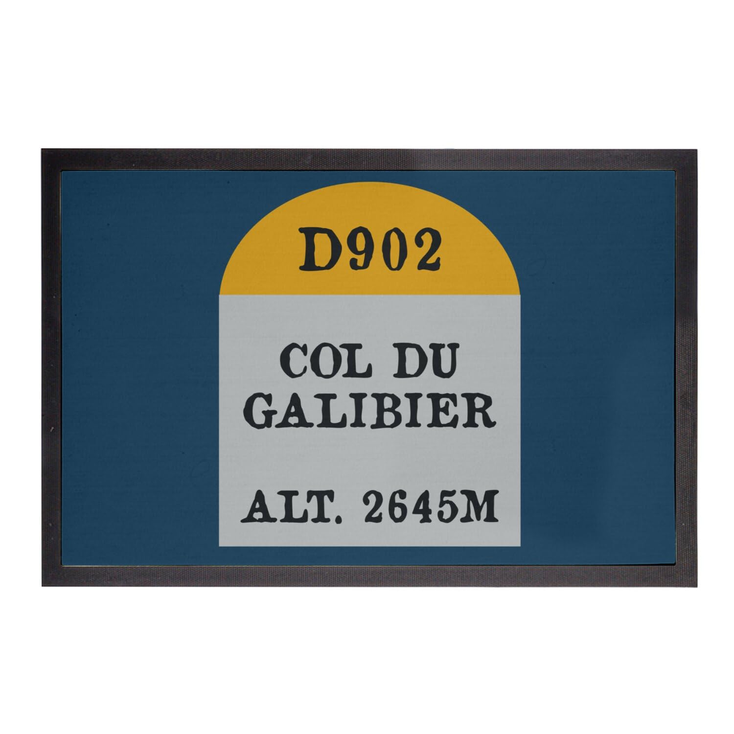 Paillasson borne vélo Col du Galibier 75x50cm cadeau idéal pour passionné de cyclisme français