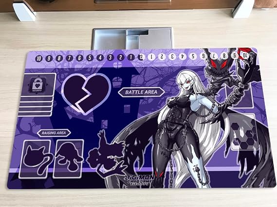 プレイマット デジモン DTCG マット Lady Devimon アニメ TCG CCG OCG トレーディングカードゲームマット ゾーン付き + 無料バッグ付き ZD002-150-SM